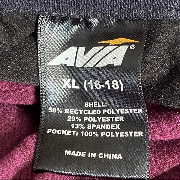 AVIA quarter zip collar color blocked medium weight sweat shirt thumb holes XL - Picture 7 of 9